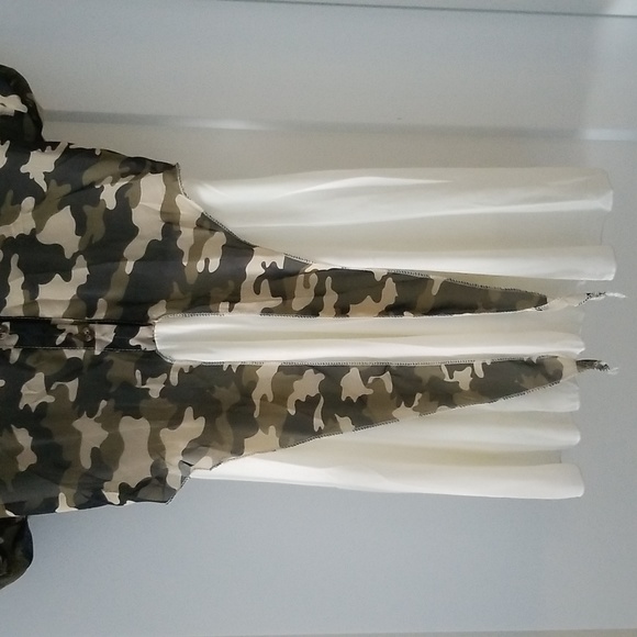 Shi Shang Yi Ge Georgette Military Style Print Dress Size XS - Picture 3 of 16